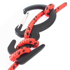 Outdoor Hiking Climbing Durable 9-Shaped 25KG Bearing Carabiner with 2M Rope