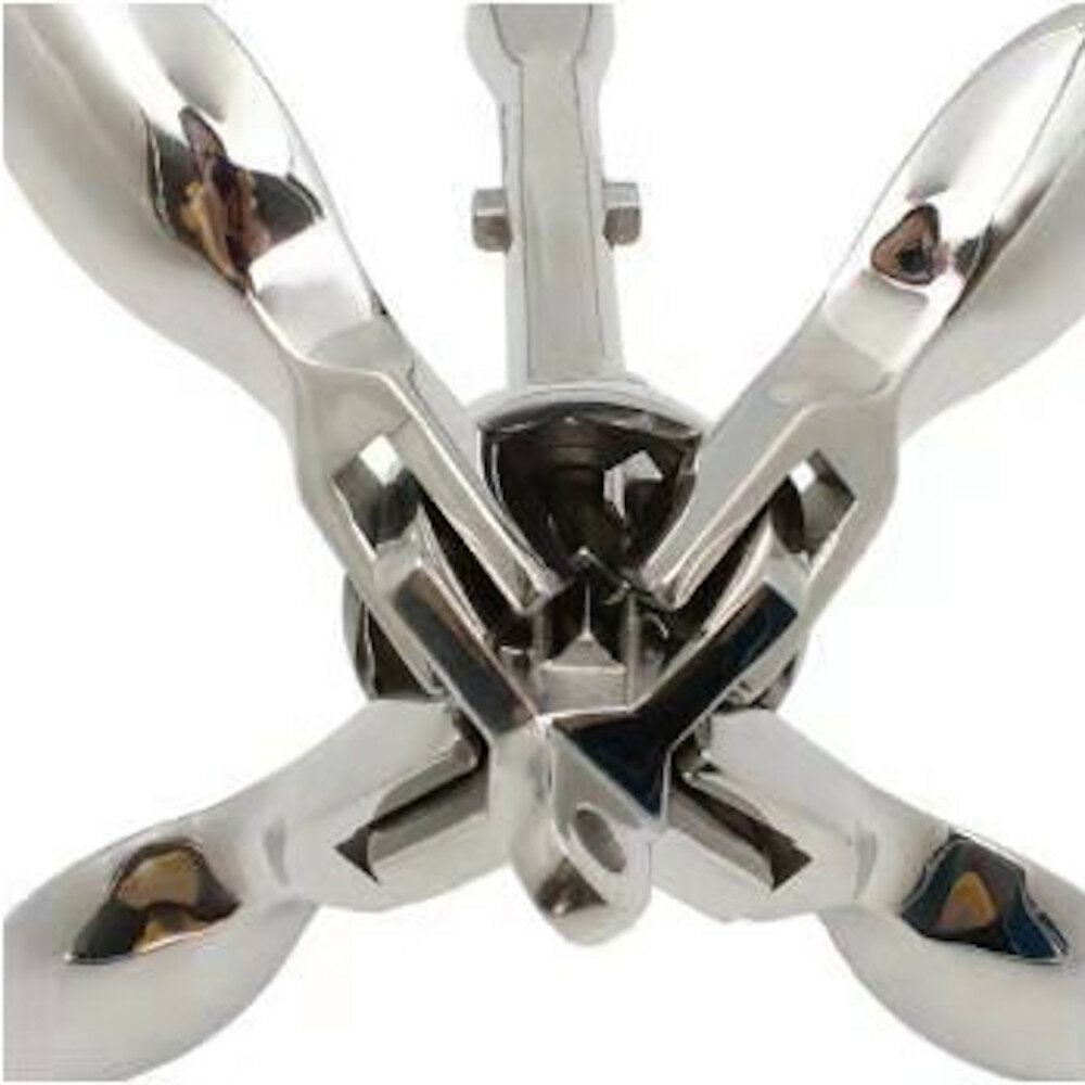 1.5kg/3.3lbs Marine Stainless Steel Umbrella-type Boat Folding Grapnel Anchor for Yachts and Ships
