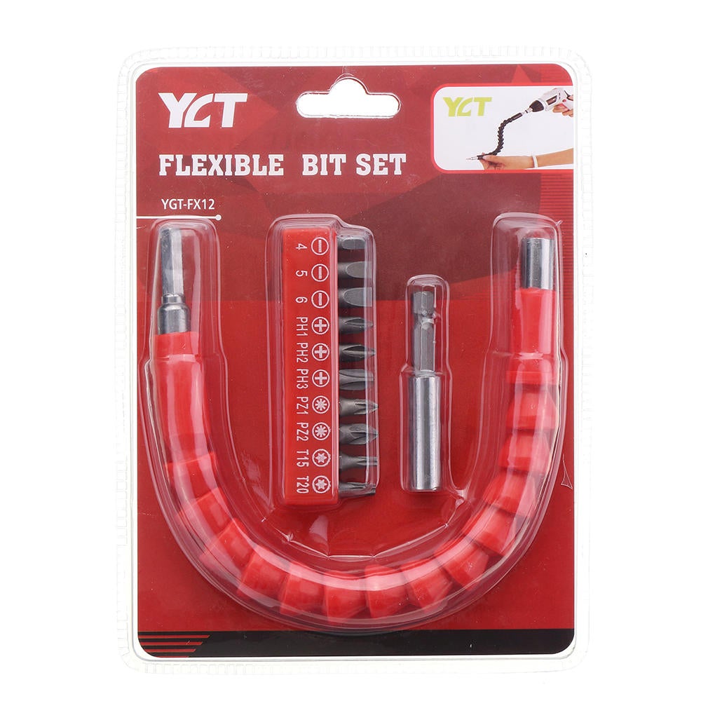 300mm Flexible Shaft with 10pcs Screwdriver Bit and Extension Rod for Electronic Drill