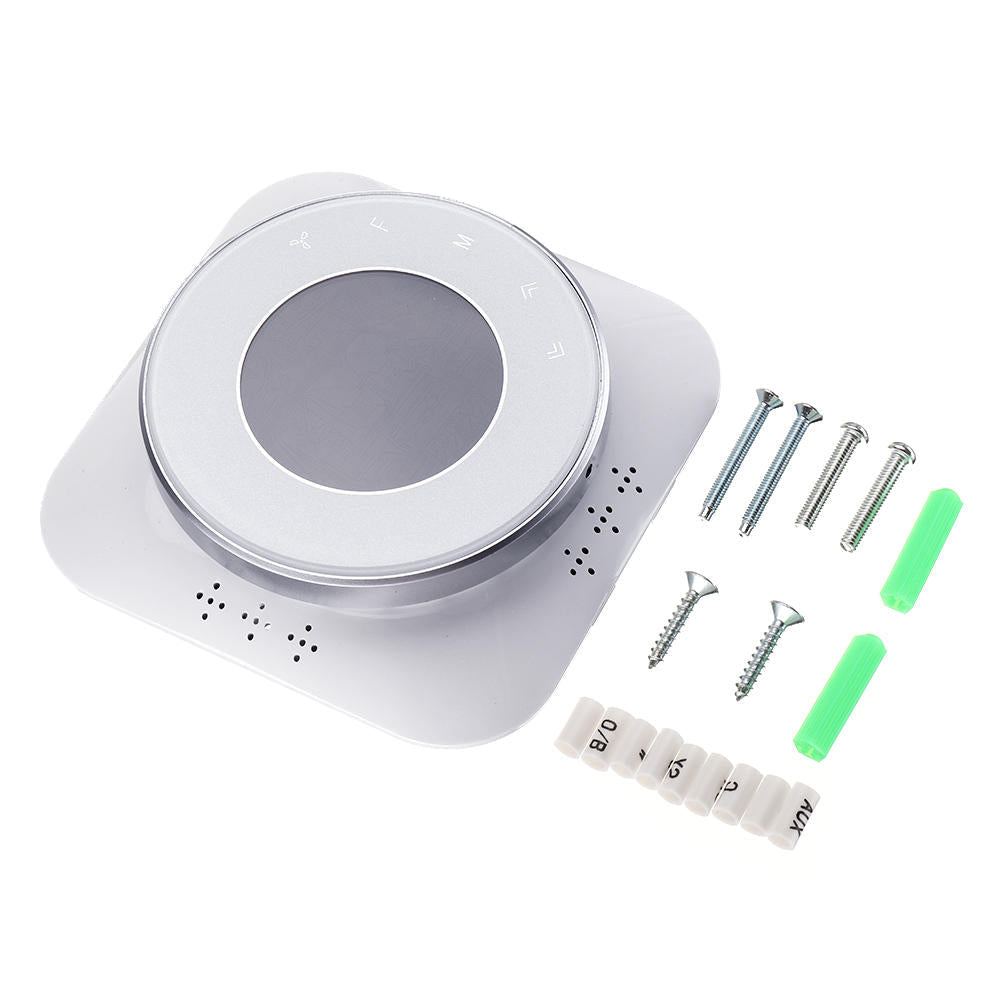 WiFi Black/White 24V WiFi Smart Heat Pump Thermostat Temperature Controller Smart Life/Tuya APP Remote Control Works with Alexa Google Home