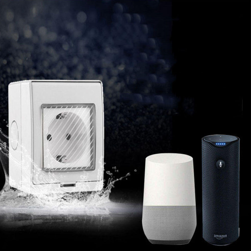 Smart WiFi Socket IP55 Waterproof Mobile App Control Intelligent Timing Outdoor Smart Home EU Plug Socket