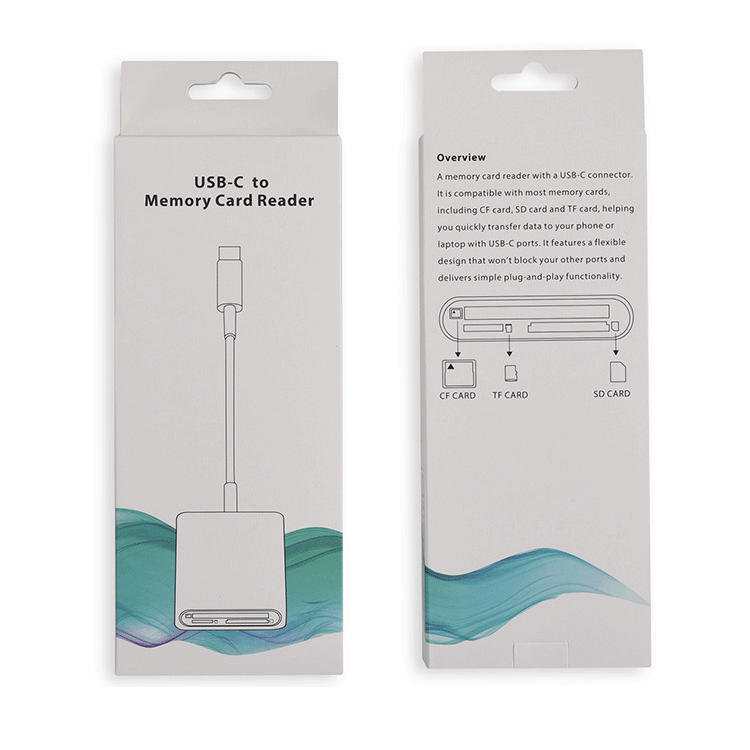 Multifunctional 3-IN-1 USB-C to SD/ TF/ CF Memory Card Reader for iMac/ for iPad/ Macbook