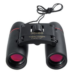 30x60 Folding Binoculars Day Low Light Night Visible 126m 1000m Easy Focus Telescope For Outdoor Camping Hiking Travel Shooting