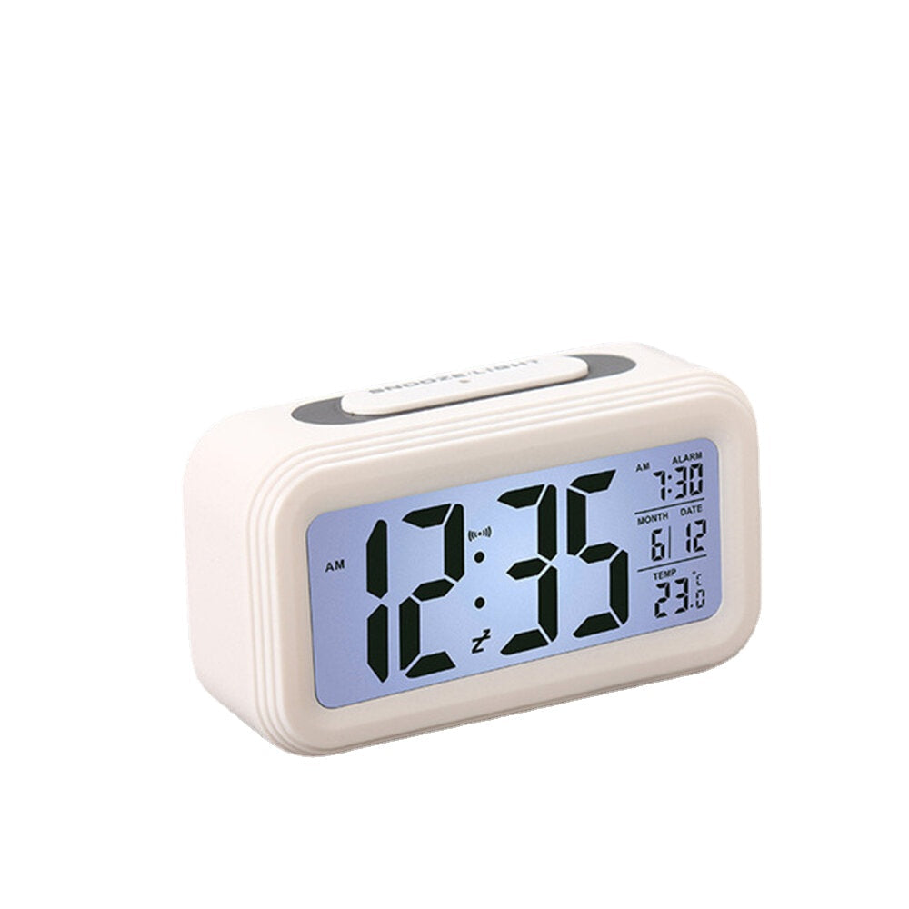Digital LED Display Alarm Clock Backlight Thermometer with Snooze Function