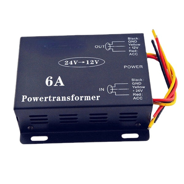 Vehicle Car DC 24V to 12V 6A 10A 15A 20A 30A Power Supply Transformer Converter