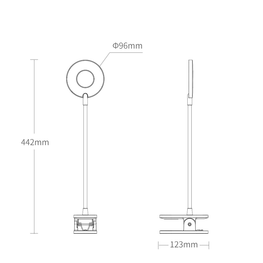 5W USB Rechargeable Clip Desk LED Lamp Eye Protection Reading Light