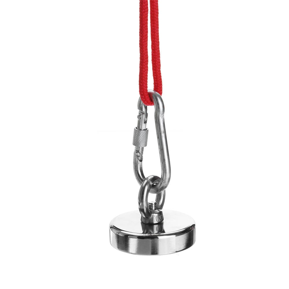160KG D67mm Neodymium Recovery Magnet with 10m Rope for Fishing Metal Detecting Treasure Hunting