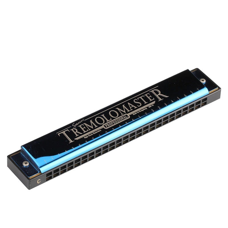 24 Holes Tremolo Polyphonic Harmonica C Key for Children Beginner Musical Instrument