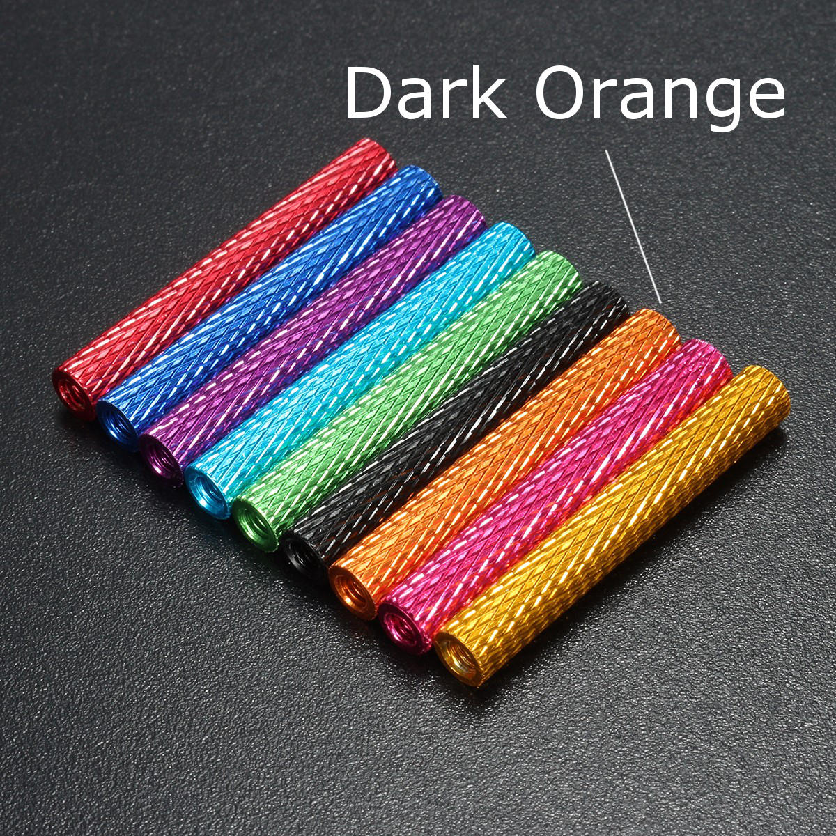 M3AS9 10Pcs M3 40mm Knurled Standoff Bolt Aluminum Alloy 6061 Anodized Spacer Multicolor