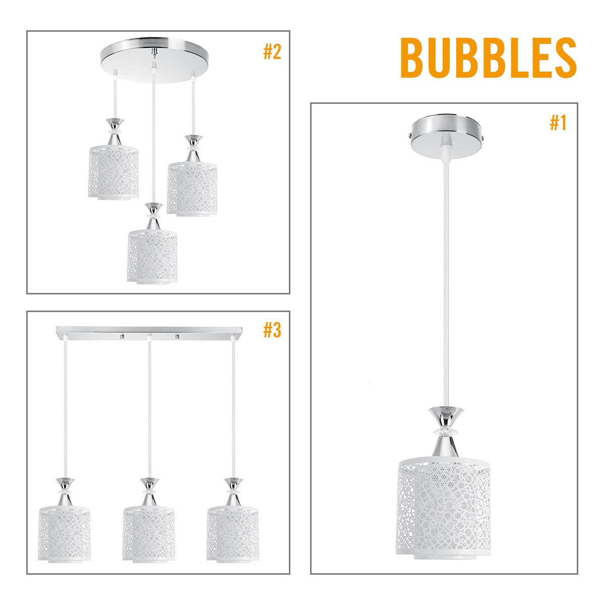Modren Dining Room Adjustable Loft Glass Ceiling Light Lamp Shade Pendant Light Without Bulb