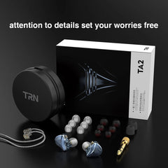 Earphone Knowles 2BA+1DD Driver Hi-Fi Music Sports Earbuds Headset Detachable Cable 2PIN Cable ZS10 PRO ZSX [2BA+1DD]
