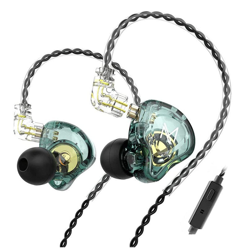 Earphone 10mm Dual Magnetic Driver Hi-Fi Sport DJ Monitor Headphone in Ear Monitor Noise Cancelling Headset with Mic