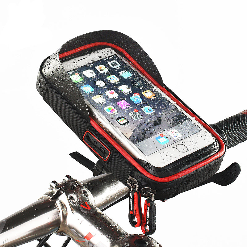  Rainproof Bike Handlebar Touchscreen Phone Bag Case Cell Phone Holder MTB Frame Pouch Bag 
