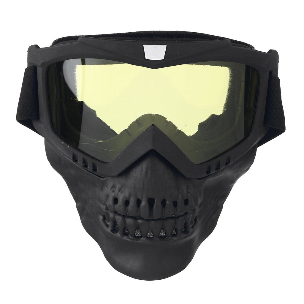 Motorcycle Goggles Detachable Face Mask Anti-dust Snow Rain Protection Cycling Off-Road Eyewear