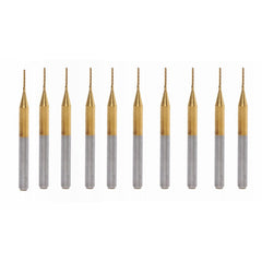 10pcs 0.7mm Carbide End Mill Cutter Titanium Coated Engraving Milling Cutter
