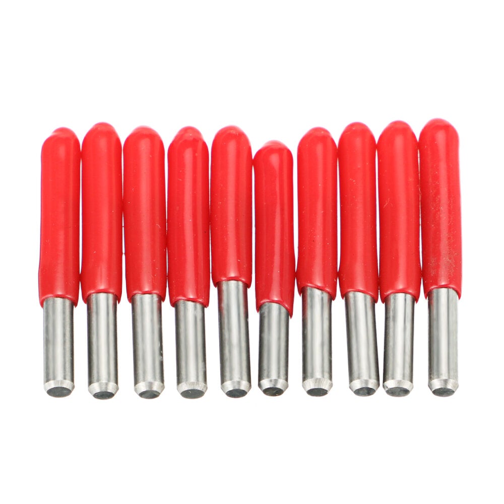10Pcs 3.175mm Shank V-shape PCB Engraving Drill Bit Single Grooving Flat Bottom 0.8-3mm CNC Router Mill Carbide Milling Cutter Tool