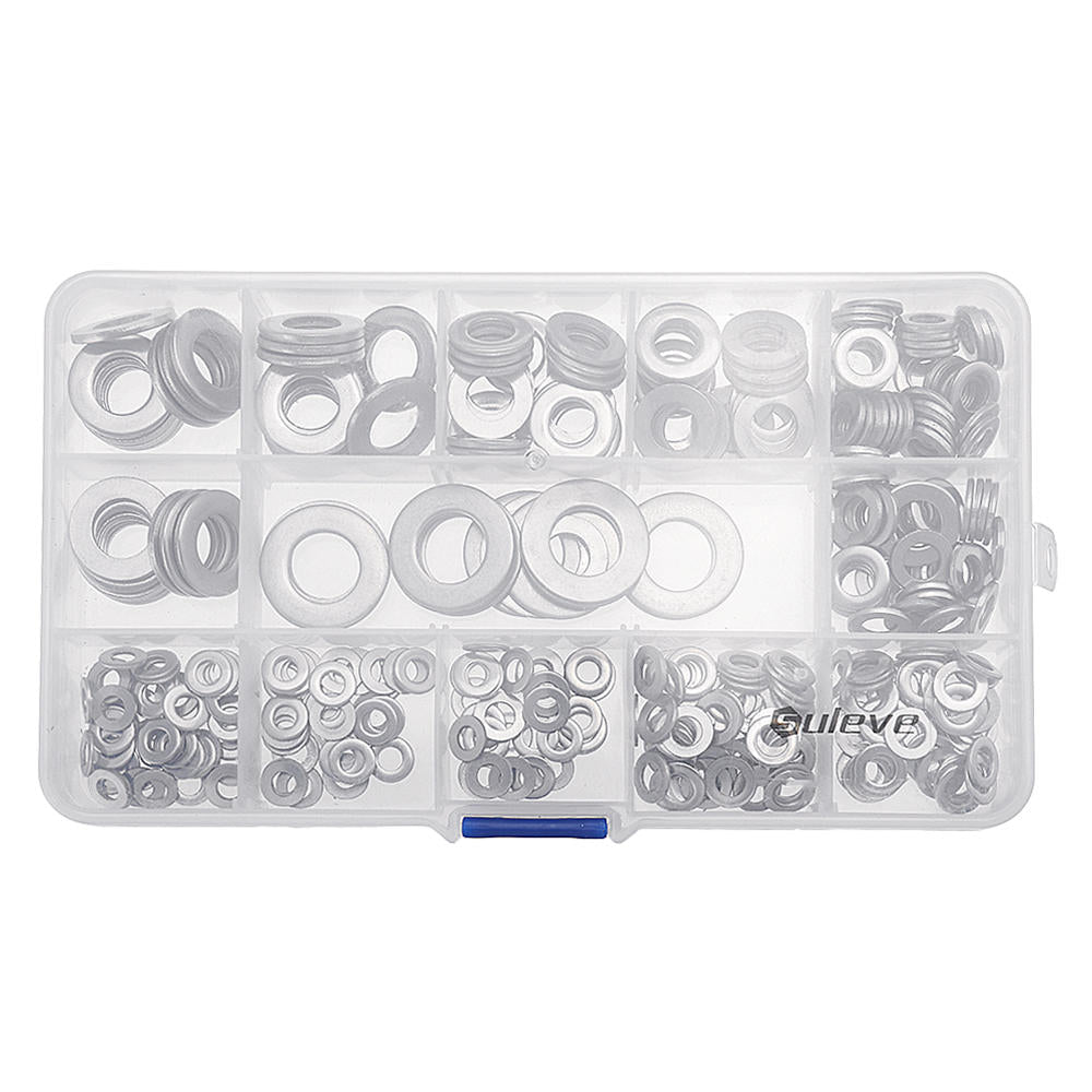 395Pcs Stainless Steel Form A Flat Washer Assortment Kit M4/M5/M6/M8/M10/M12