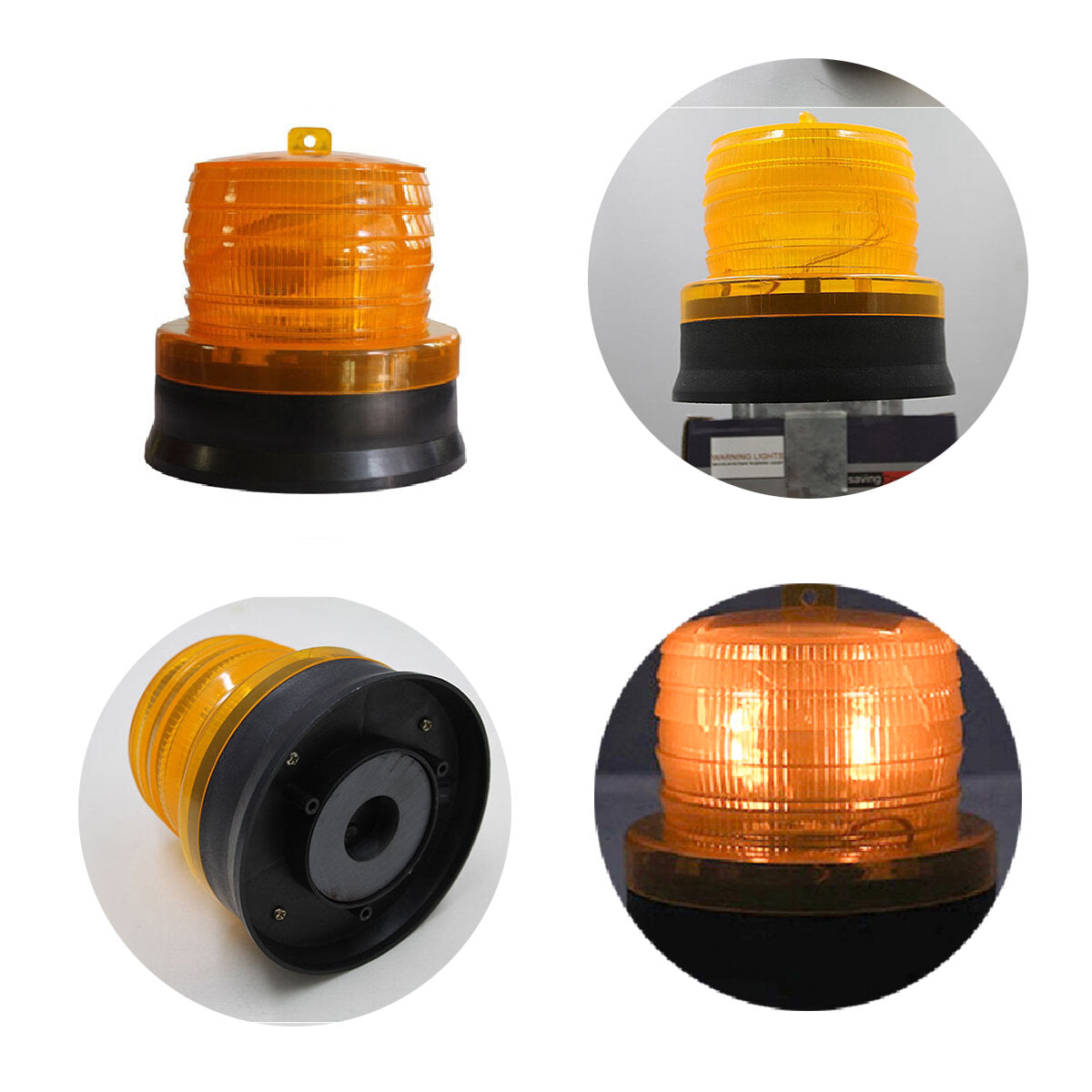 LED Solar Power Car Bus Emergency Warning Strobe Light Beacon Alarm Flash Lamps