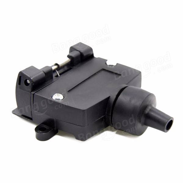 7 Pins Flat Trailer Socket Light Connector 7 Ways Female Trailer Adapter Caravan RV Boat Truck 12V