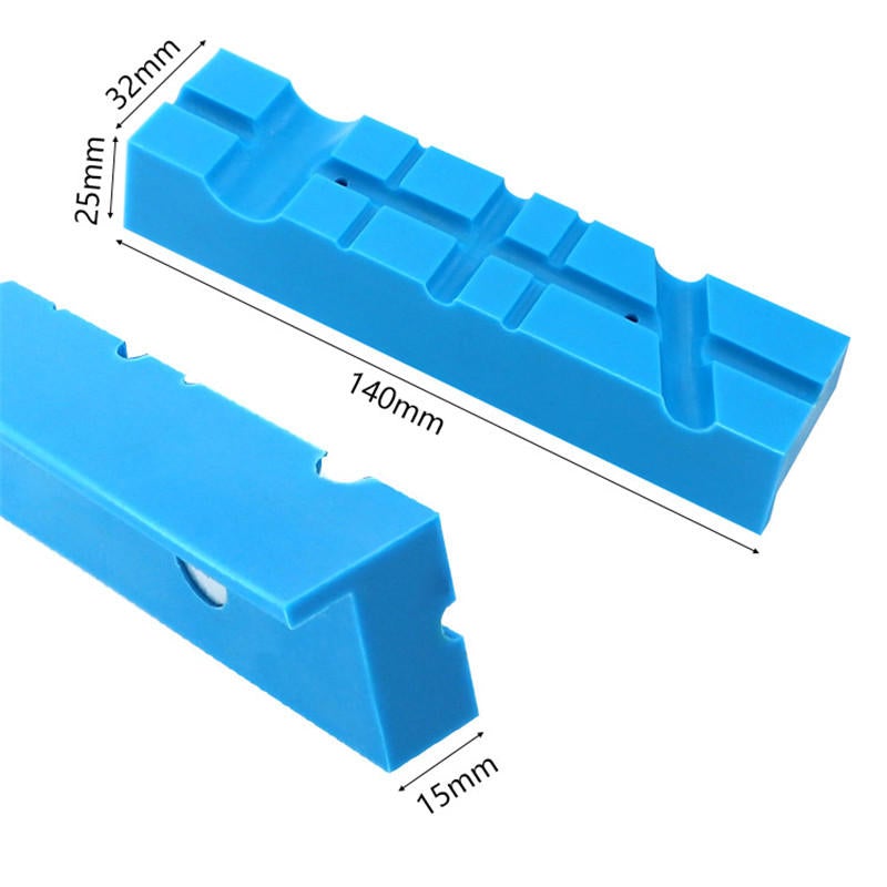 2Pcs 140mm Vise Jaws Multipurpose Magnetic Reversible Vise Soft Jaw Pads for Metal Vise Table Vise