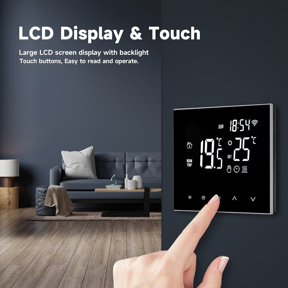 WiFi Smart LCD Display Touch Screen Thermostat for Electric Floor Heating Water/Gas Boiler Temperature Remote Controller