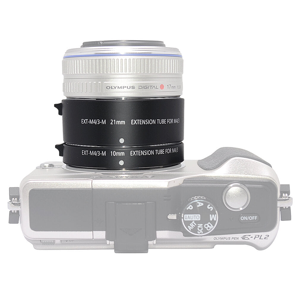 10mm 21mm Metal Auto Focus Macro Extension Tube Ring for Panasonic for Olympus Lumix Micro 4/3 M4/3 Mount E-M5 E-M10 GX7 G6 G85 GX9 G7