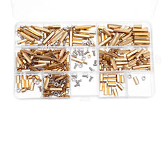 M3BH5 300Pcs M3 Brass Hex Column Standoff Support Spacer Pillar For PCB Board Screw Nut Assortment Set