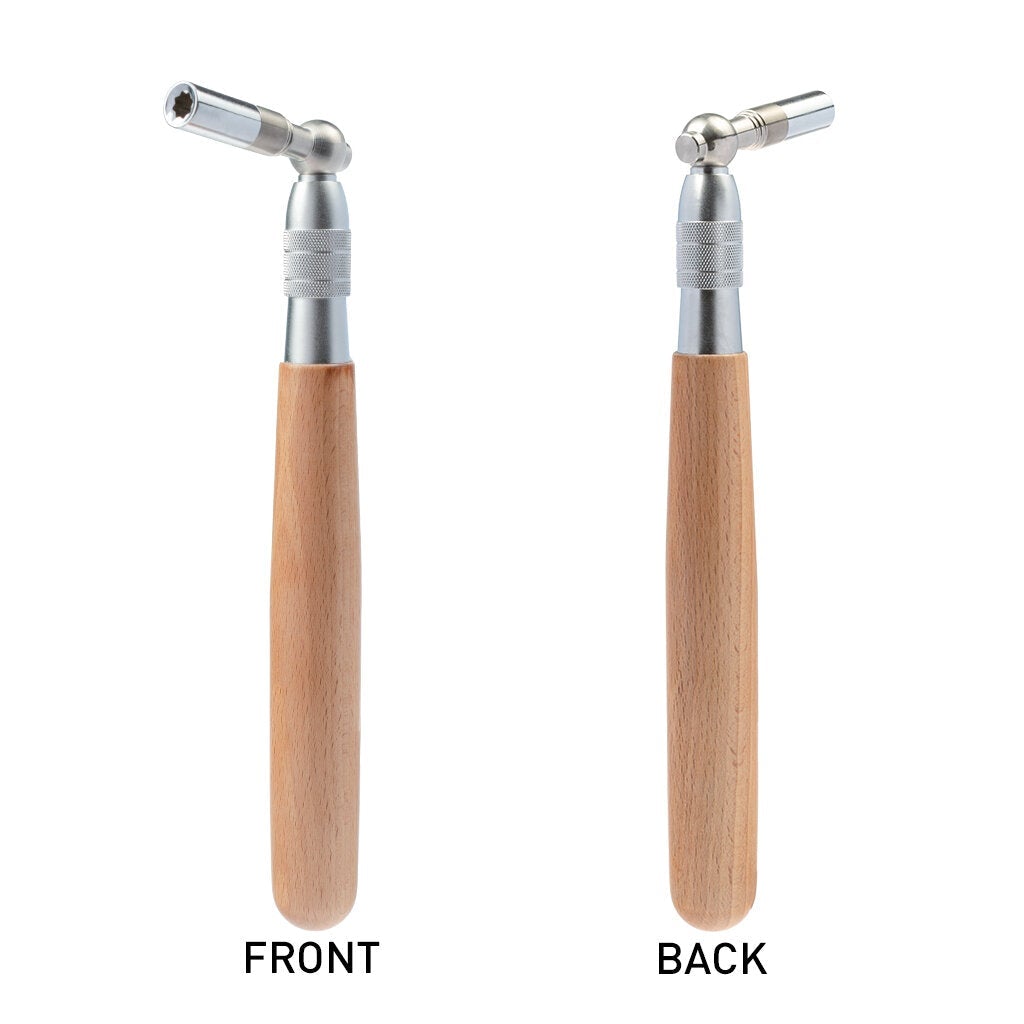 Professional Piano Wrench Maple Wood Handle Stainless Steel Hammer Tuner Tools Tuning Tool