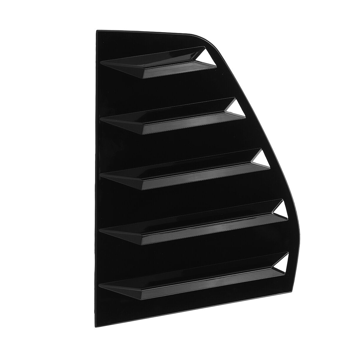 Rear Window Louver Shutter Cover Trim For VW GOLF MK6 2010-2014 Glossy Black