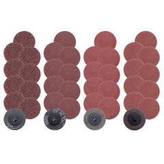 40pcs 2 Inch Roll Lock Sanding Disc 24/60/120/240 Grit Sandpaper