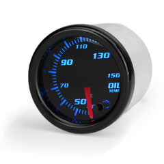 Universal 2'' 52mm 7 Colors LED Oil Temp Temperature Gauge Meter & Sensor 12V