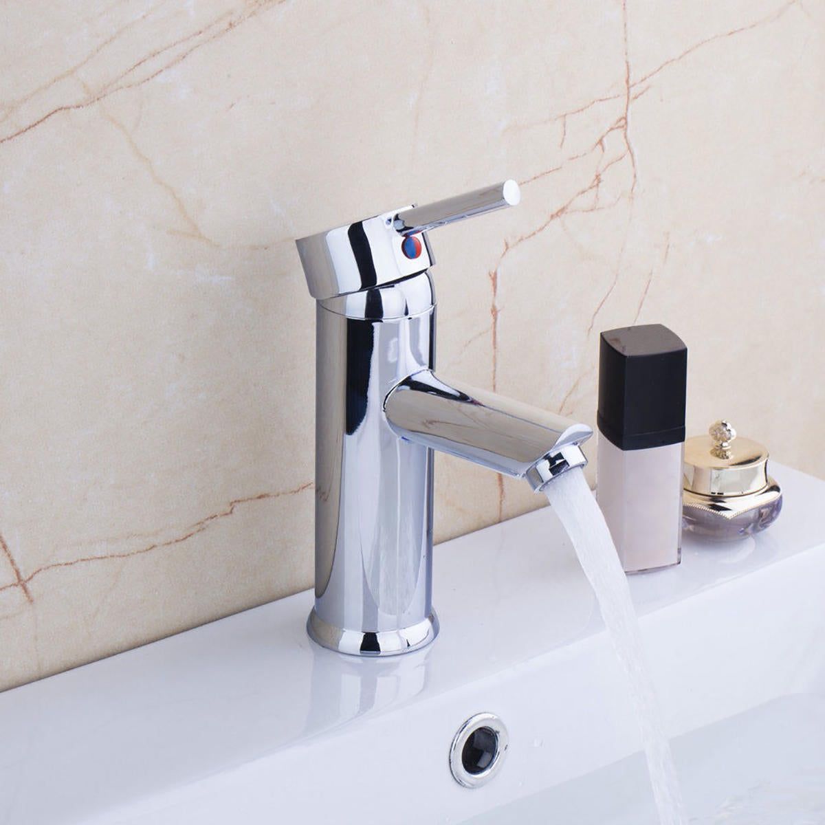 Brass Waterfall Basin Faucet Single Lever Mixer Bath Tap