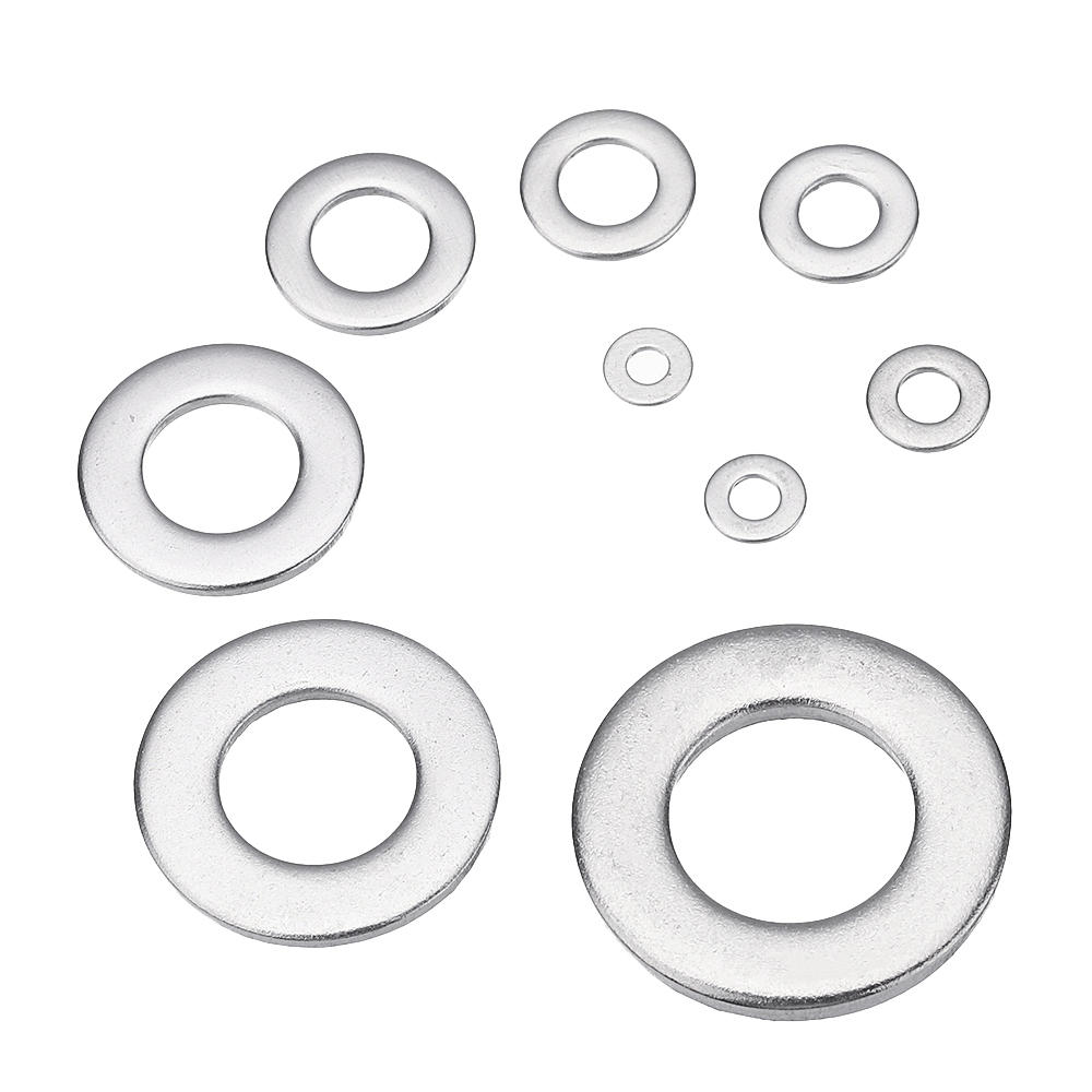 580Pcs Flat Washer Round Assortment Set 304 Stainless Steel M2 to M12