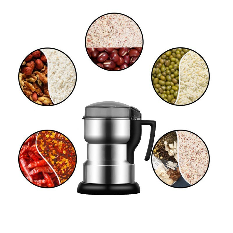 Electric Coffee Grinder Stainless Grain Food Bean Grinding Powder Crusher 400W