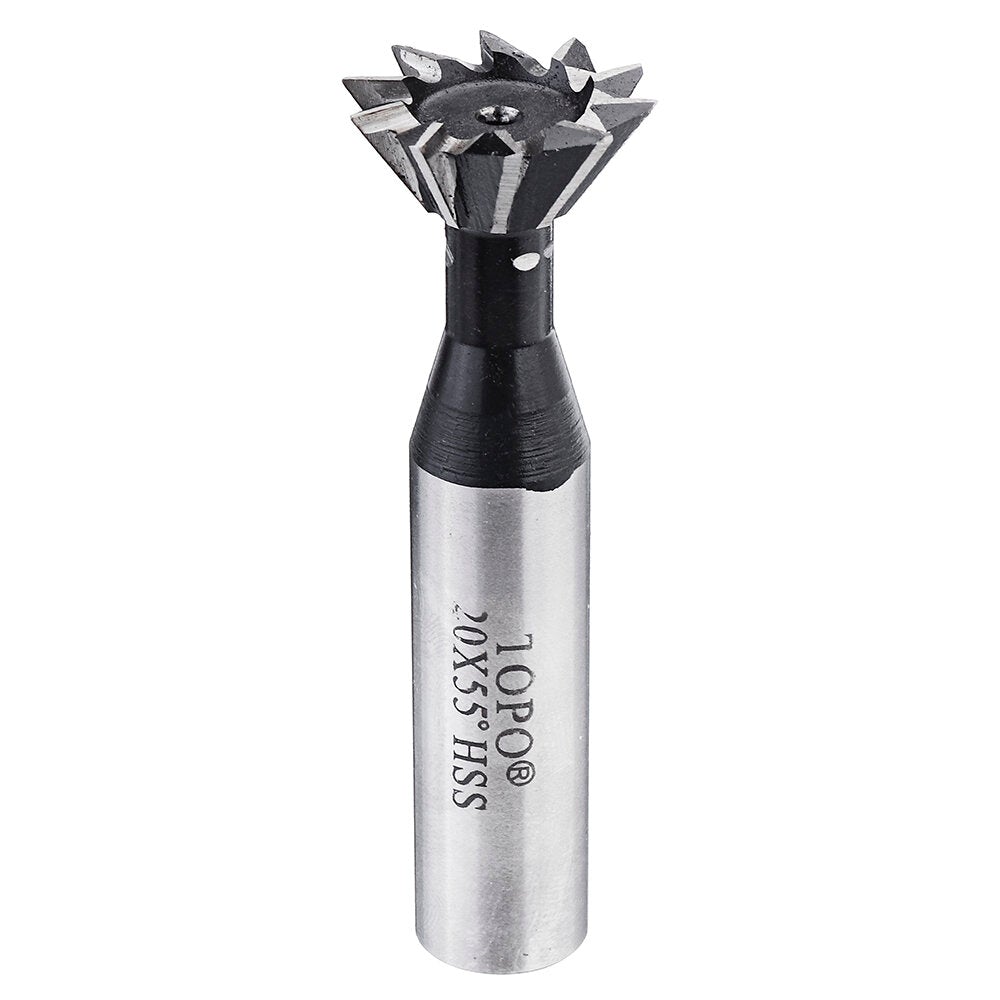 55 Degree 8-20mm Dovetail Groove HSS Straight Shank Slot Milling Cutter End Mill CNC Bit
