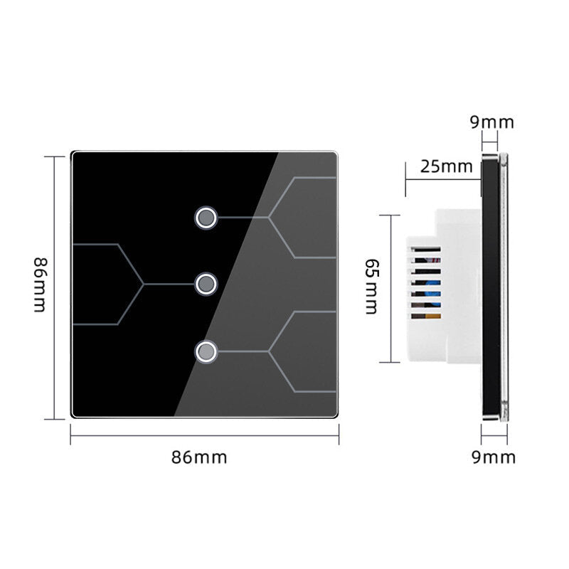 WiFi/Wireleess Switch Glass Touch APP Remote Control Voice Control Time Schedule Smart Switch