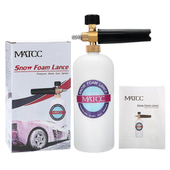 Adjustable Foam Lance Washer Soap 1L Bottle Car Wash 1/4 Inch Inlet