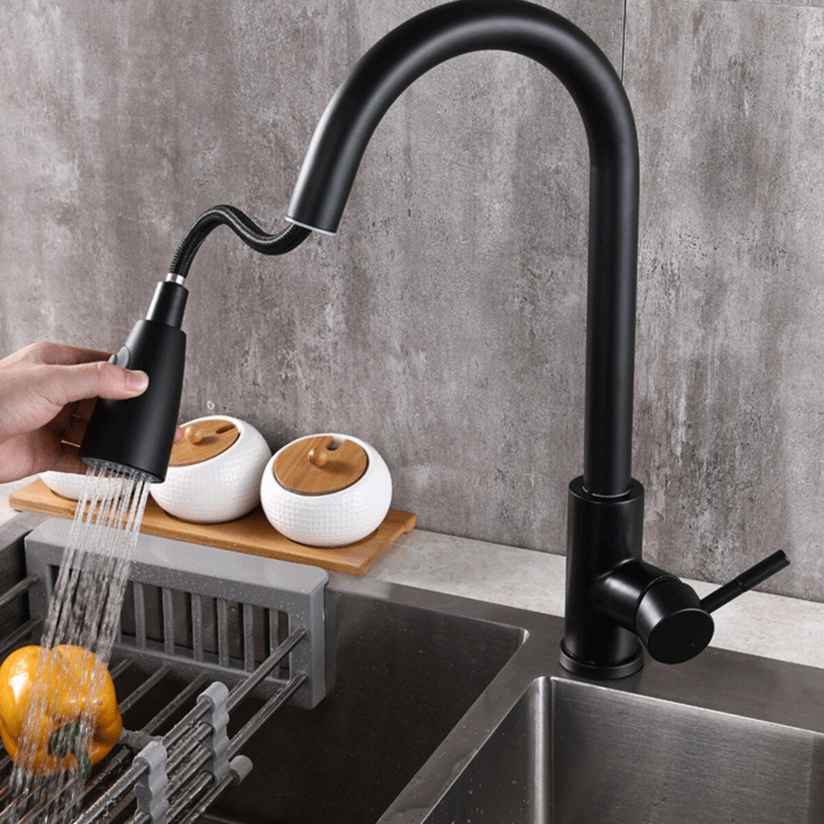 Non-touch Smart Sensor Faucet Two Outlet Methods Stretch Faucet With Water Inlet Pipe