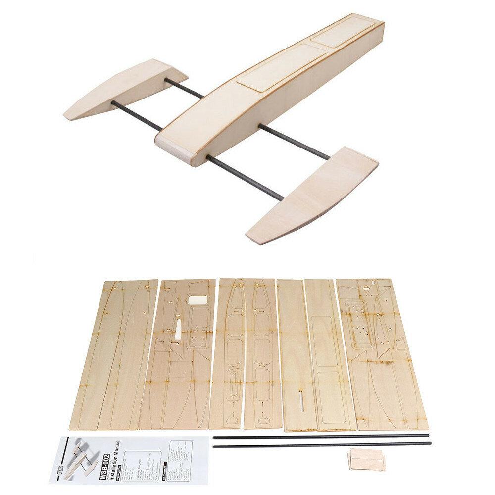 DIY RC Speed Boat Kit Wooden Sponson Outrigger Shrimp Model