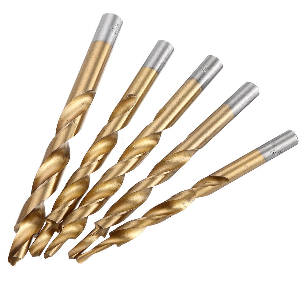 5Pcs Titanium Coating Twist Step Drill Bits for Manual Pocket Hole Jig Master System Tool