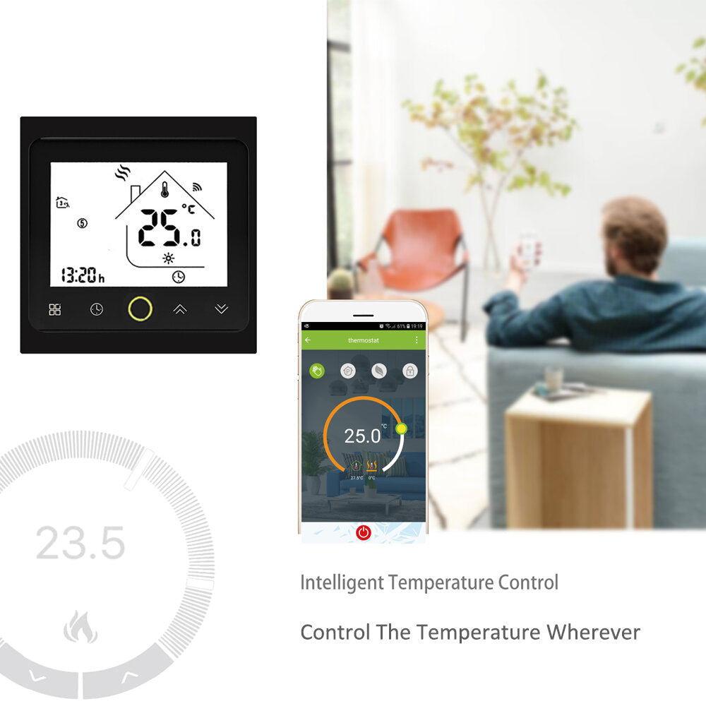 WiFi Smart Thermostat Temperature Controller for Water Electric Floor Heating Gas Boiler Works With Alexa Google Home 95~250V
