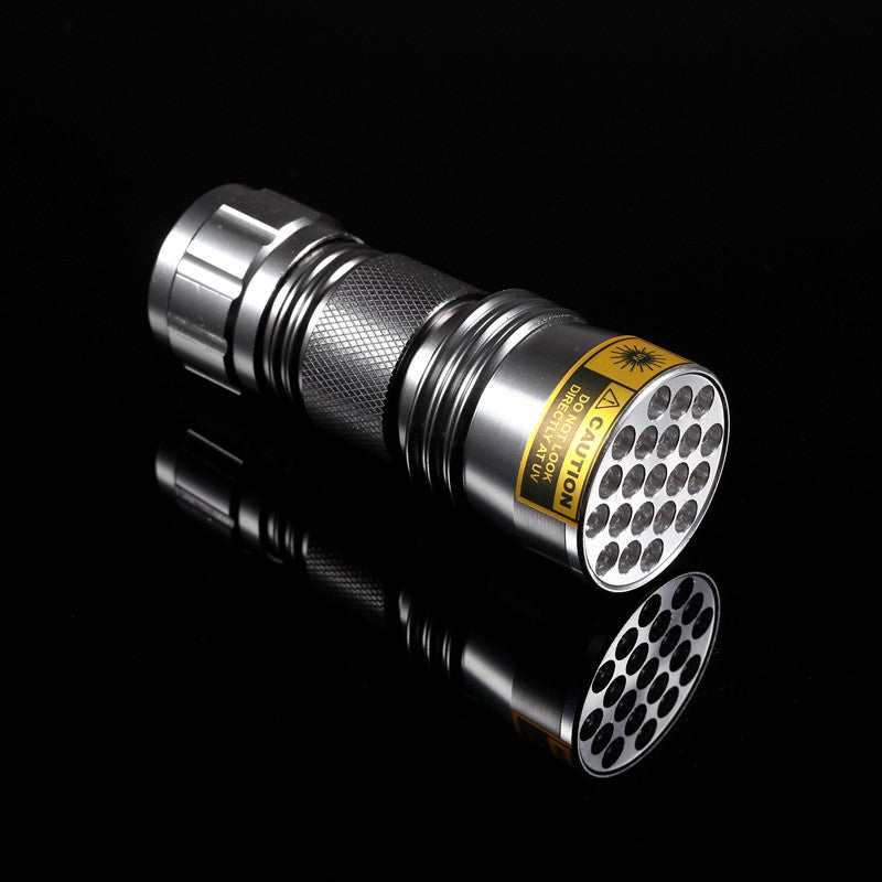 21LEDs 400nm Violet UV LED Flashlight Fluorescence Sterilization Banknote Detection Pen