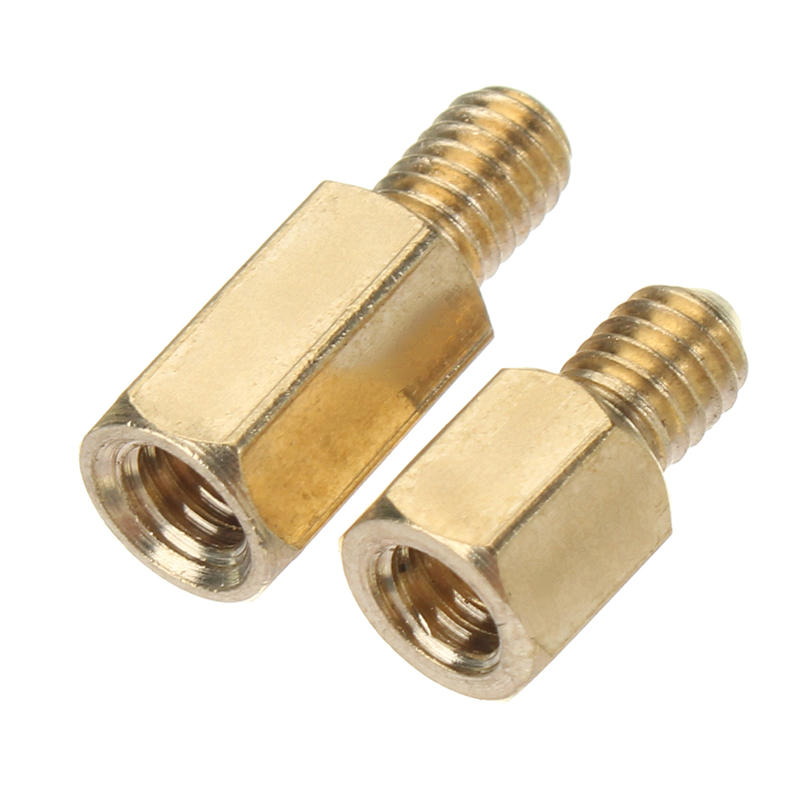 M4BH1 100Pcs M4 Male-Female Brass Hex Standoffs Support Spacer Pillar Screw for PCB Board