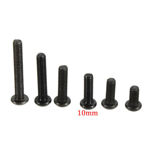 M3CH1 100Pcs M3 Carbon Steel Button Head Hex Socket Cap Screw Bolt Metric Allen Bolt