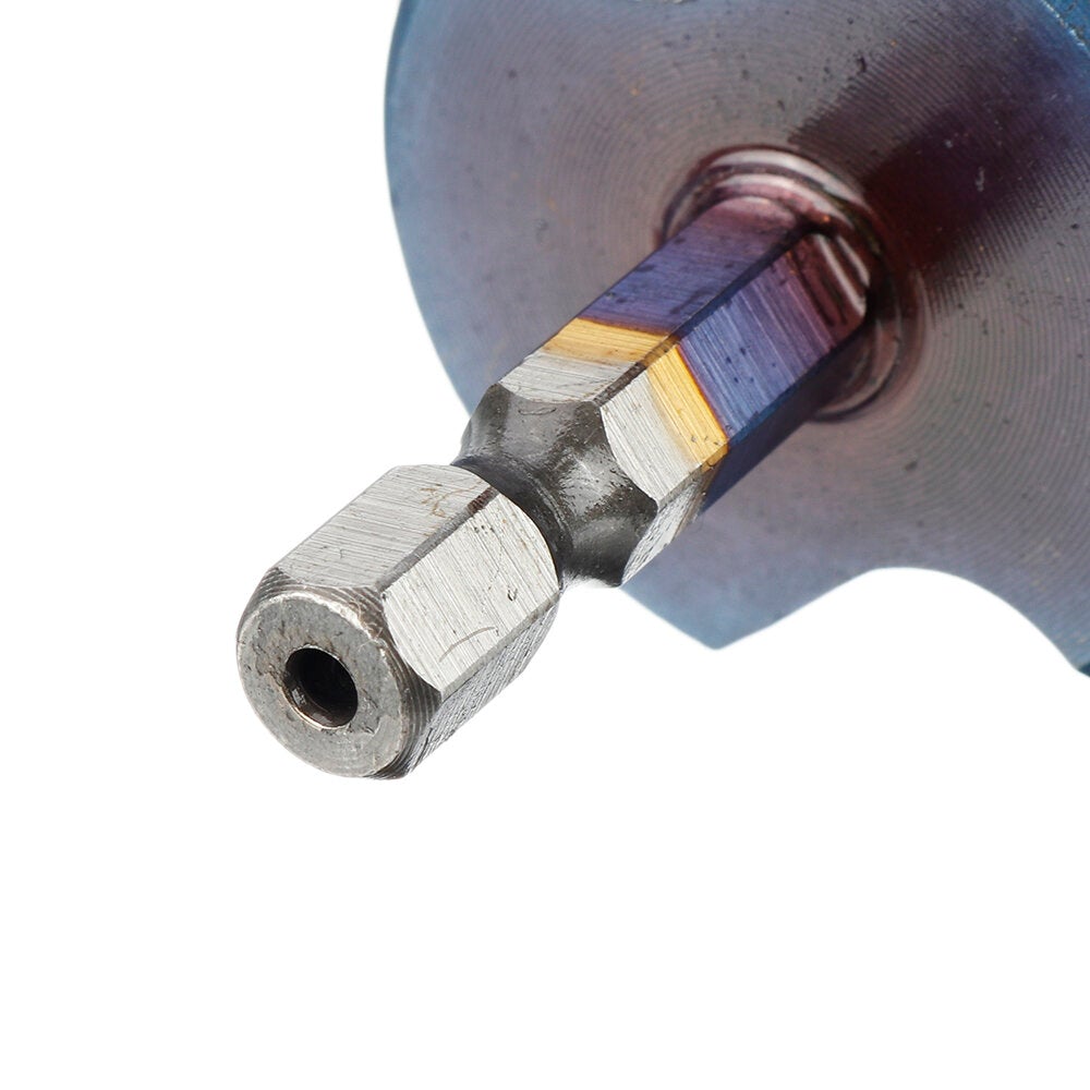 3Pcs 1/4 Inch Hex Shank HSS Blue-plated Step Drill Bit Set Spiral Groove Hole Cutter Tools 4-12/4-20/4-32mm