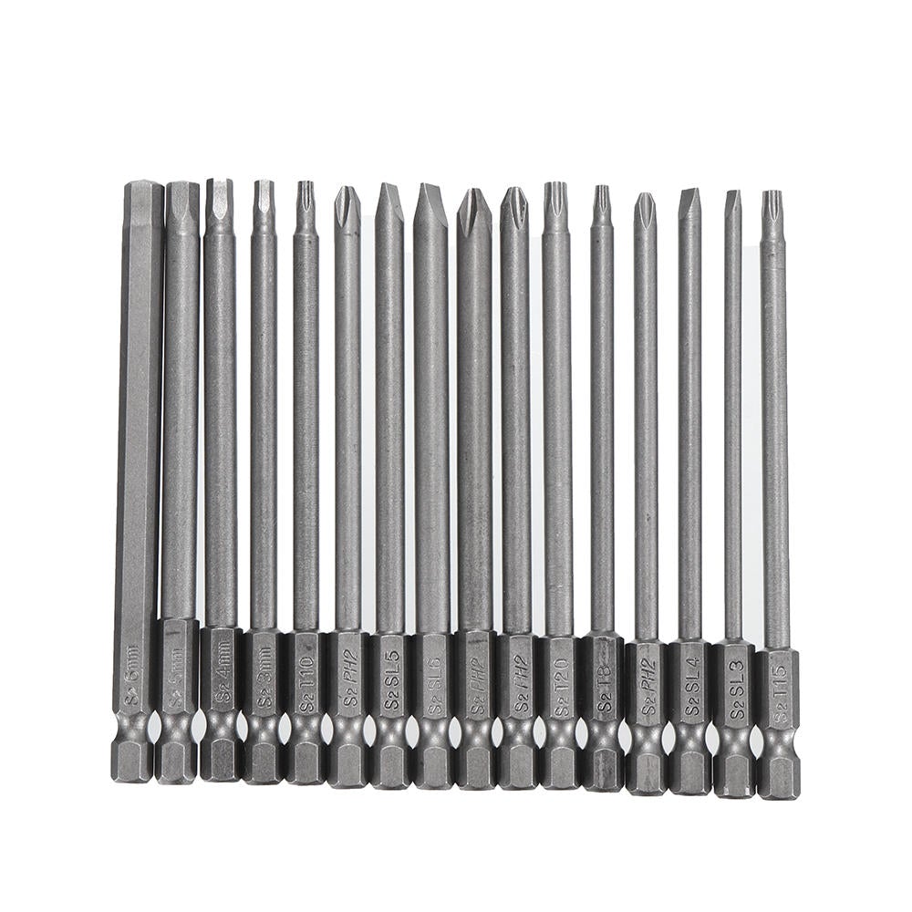 16pcs 100mm Screwdriver Bits Set Torx Hex Screwdriver Bit