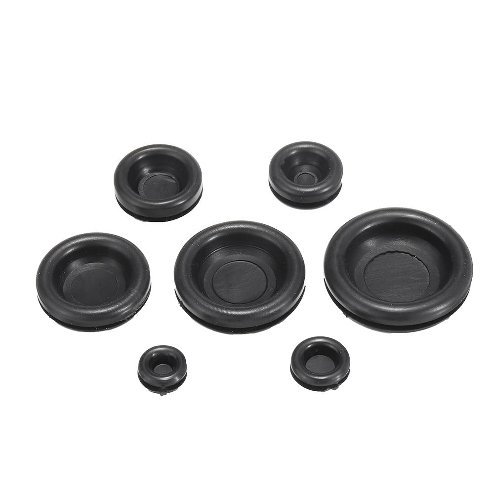 170Pcs Rubber Sealing Ring Black Grommets Gasket Assortment Kit O Ring With Plastic Box