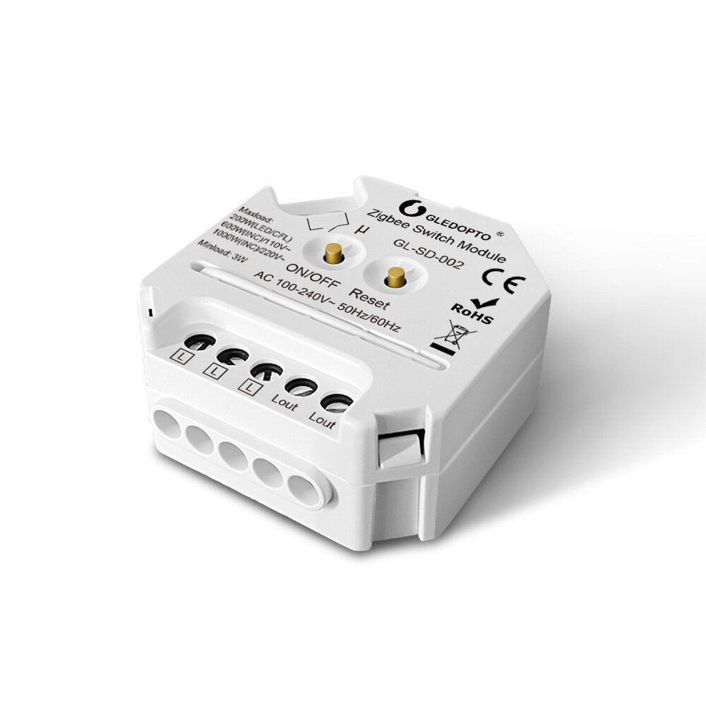 Smart Dimmer Switch Module Relay No Neutral Wire Works with Alexa Google Home AC110-240V