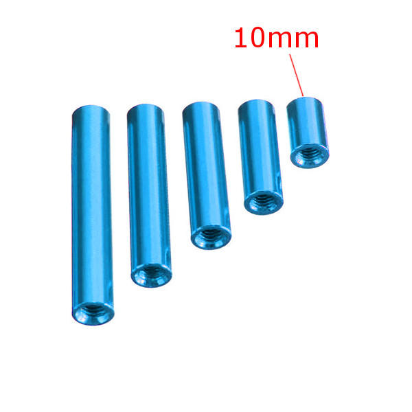 M3 Aluminum Alloy Standoff Studs 10-35mm Blue Round PCB Board Spacers Standoffs 10pcs