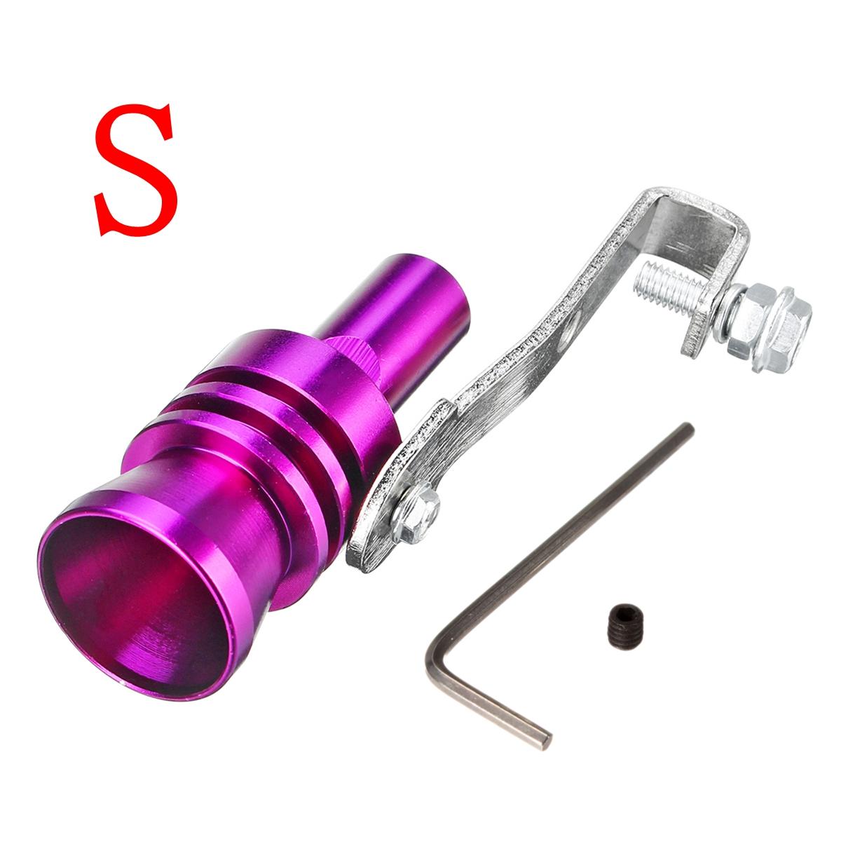 Purple Aluminum Turbo Sound Whistle Exhaust Muffler Simulator Pipe Blow-Off Valve S/M/L/XL
